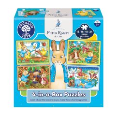   Nyúl Péter, 4 kirakó egy dobozban 4-in-a-Box Puzzles WPR004  Orchard / Peter Rabbit™ 