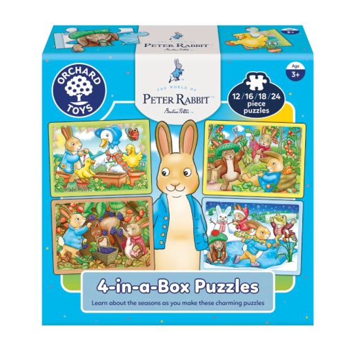 Nyúl Péter, 4 kirakó egy dobozban 4-in-a-Box Puzzles WPR004  Orchard / Peter Rabbit™ 