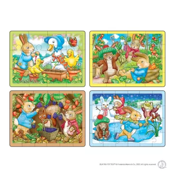   Nyúl Péter: 4 kirakó egy dobozban (4-in-a-Box Puzzles) WPR004  Orchard / Peter Rabbit™