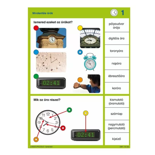 Ismeretek: Az óra - LOGICO Piccolo