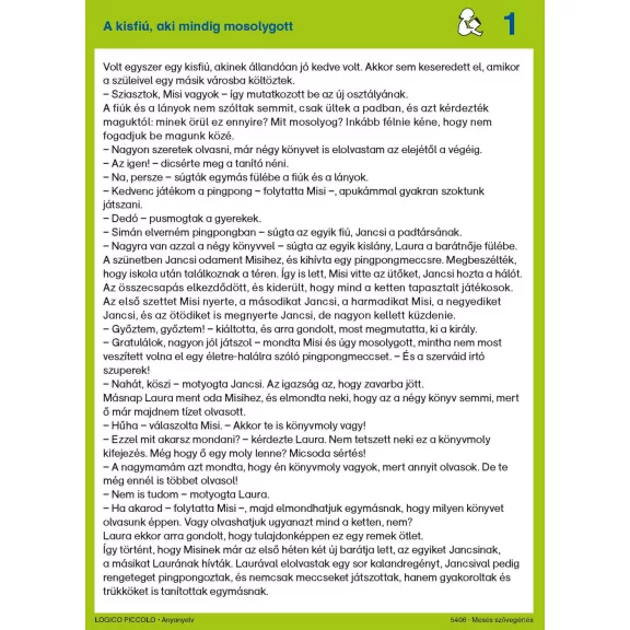 Mesés szövegértés (Anyanyelv) - Logico Piccolo Mesés szövegértés (Anyanyelv) - Logico Piccolo