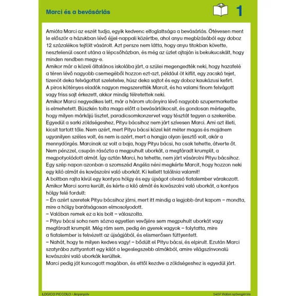 Vidám szövegértés (Anyanyelv) - Logico Piccolo Vidám szövegértés (Anyanyelv) - Logico Piccolo