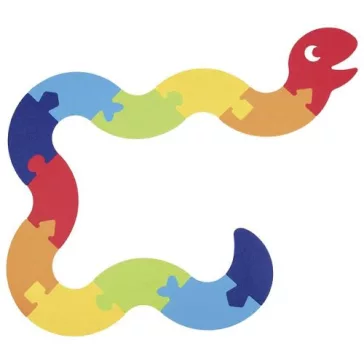 Színes kígyó puzzle: filcből, 12 db-os (GOKI) GK57426