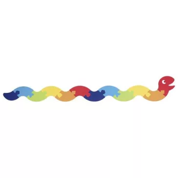 Színes kígyó puzzle: filcből, 12 db-os (GOKI) GK57426