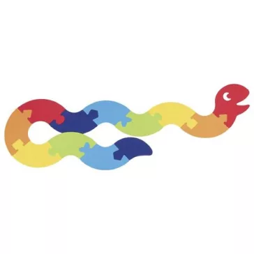Színes kígyó puzzle: filcből, 12 db-os (GOKI) GK57426