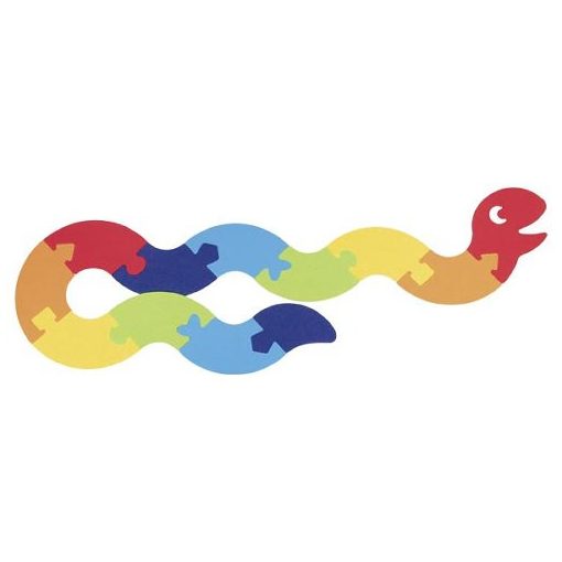 Színes kígyó puzzle: filcből, 12 db-os (GOKI) GK57426