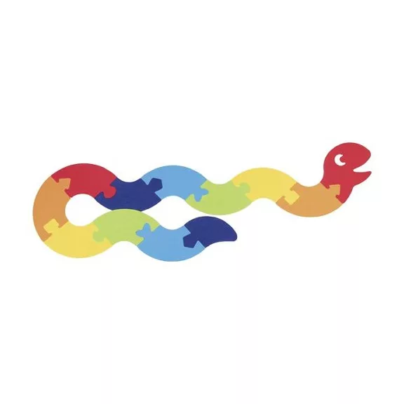 Színes kígyó puzzle: filcből, 12 db-os (GOKI) GK57426