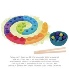 Szín-szortírozó: színes fa golyókkal (GOKI)  GK58354