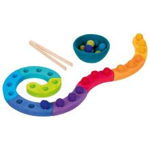 Szín-szortírozó: színes fa golyókkal (GOKI)  GK58354