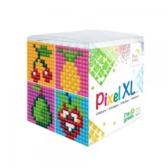 Pixel XL szett - Gyümölcsök (4db 6x6cm alaplap, 12 szín)