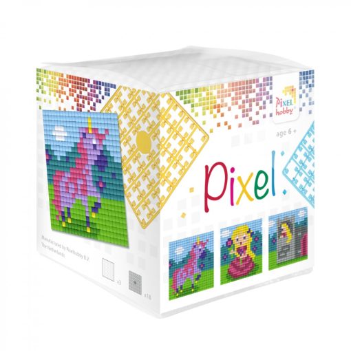 Pixel Kocka szett - hercegnő (3 kis alaplap 18 szín)
