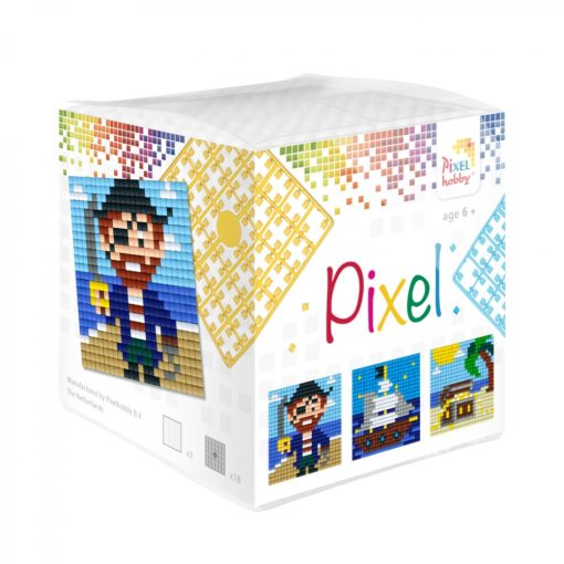 Pixel Kocka szett - Kalóz  (3 kis alaplap 18 szín)