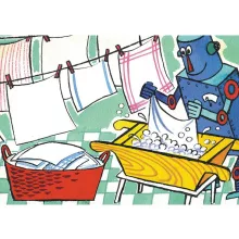 Diafilm Slide Sammy and the Robot (Dia Dani és a gépember )