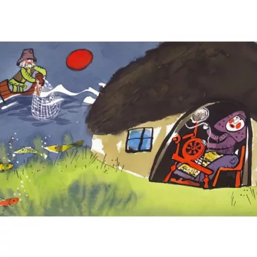   Diafilm: The Tale of the Fisherman and the Fish (Mese a halászról meg a kishalról angolul)