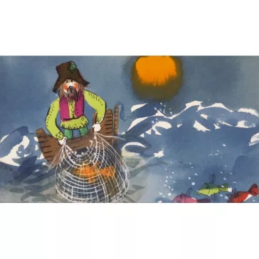   Diafilm: The Tale of the Fisherman and the Fish (Mese a halászról meg a kishalról angolul)