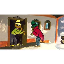 Diafilm Die Grille und die Ameise (A tücsök és a hangya németül)