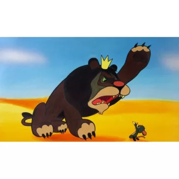   Diafilm: Die Maus und der Löwe (Az egér és az oroszlán németül)
