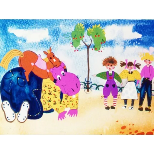 Diafilm Víziló a Vidámparkban