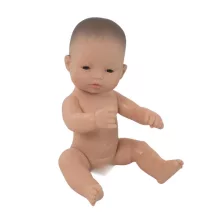 Baba: ázsiai fiú, haj nélkül, 32 cm-es, vízálló (MINILAND) ML31035