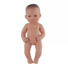 Baba: ázsiai fiú, haj nélkül, 32 cm-es, vízálló (MINILAND) ML31035
