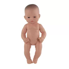 Baba: ázsiai lány, haj nélkül, 32 cm-es, vízálló (MINILAND) ML31036