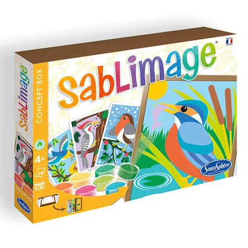 Homokszórós képek, madarak, képkeretté alakítható dobozban - Sentosphere SA883