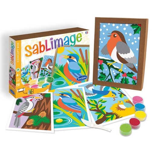 Homokszórós képek: madarak, képkeretté alakítható dobozban (Sentosphere) SA883