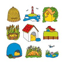 Ki hol lakik? Fa puzzle (GOKI) GK56881