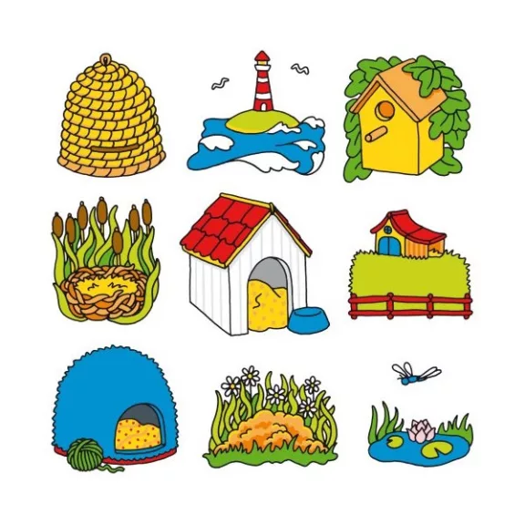 Ki hol lakik? Fa puzzle (GOKI) GK56881