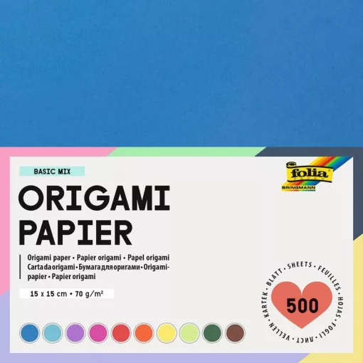 Origami papír kerek, átm.15 cm, 500 lap /csomag