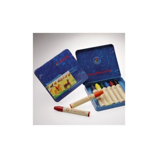Méhviaszceruza  8 színű, fémdobozban Stockmar wawa