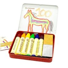 Stockmar 100 szivárvány válogatás 6+2 színű méhviasz ceruza, kréta