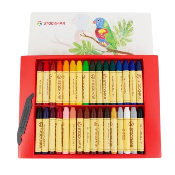 Stockmar méhviaszceruza: 32 színű készlet papír dobozban