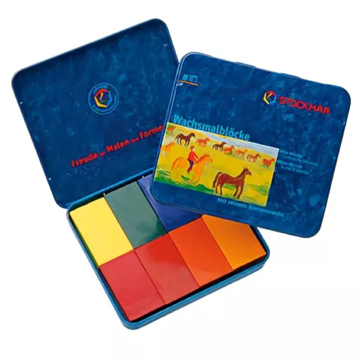 Stockmar méhviaszkréta (tégla): Waldorf válogatás 8 színű, fémdobozban wawa