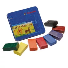 Stockmar méhviaszkréta (tégla): Waldorf válogatás 8 színű, fémdobozban wawa