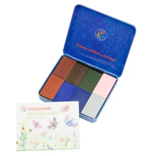 Stockmar méhviaszkréta (tégla): kiegészítő színek, 8 db, fém dobozban wawa