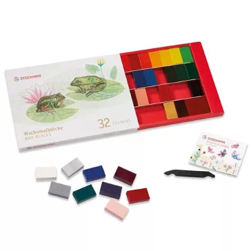   Stockmar méhviaszkréta (tégla): 32 színű készlet, papír dobozban
