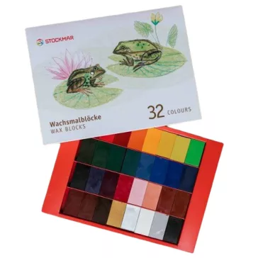   Stockmar méhviaszkréta (tégla): 32 színű készlet, papír dobozban
