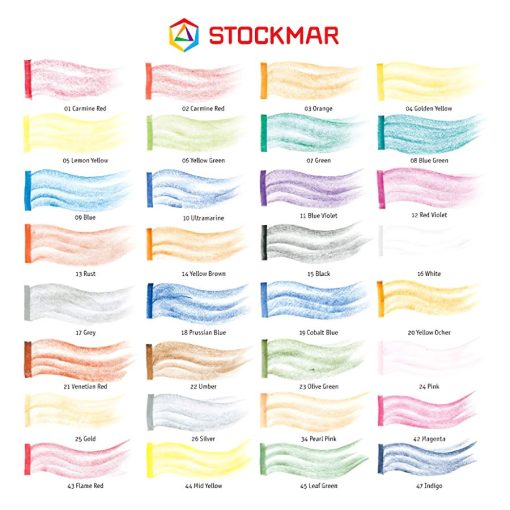 Stockmar méhviaszkréta (tégla): 32 színű készlet, papír dobozban