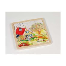 Évszakok: 4 rétegű fa puzzle (GOKI) GK57684