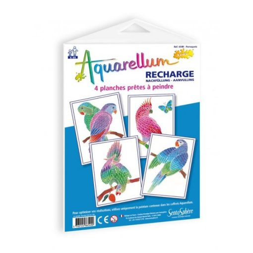 Pótlapok Aquarellum képekhez, papagájok, Sentosphere SA654 R P