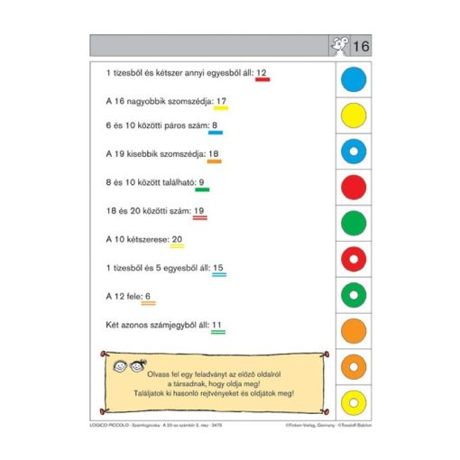 Számfogócska, 20-as számkör, 2. rész - LOGICO Piccolo
