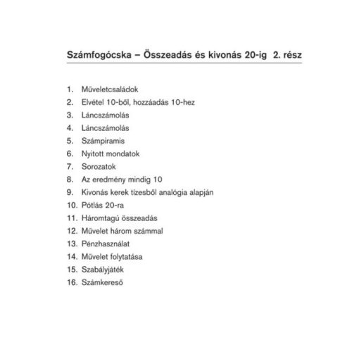 Számfogócska, összeadás és kivonás 20-ig, 2. rész - LOGICO Piccolo