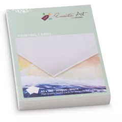 Encaustic kartonpapír, A/5, fehér, 300 gr, 100 db