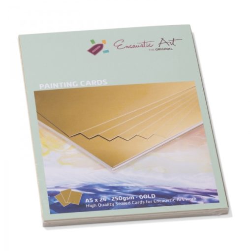 Encaustic kartonpapír, A/5, arany, 250 gr, 24 db 