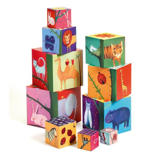 Toronyépítő kocka - Természet és állatok - 10 nature & animal blocks