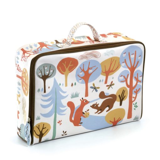 Kis textil bőrönd - Huncut mókusok - Squirrels suitcase