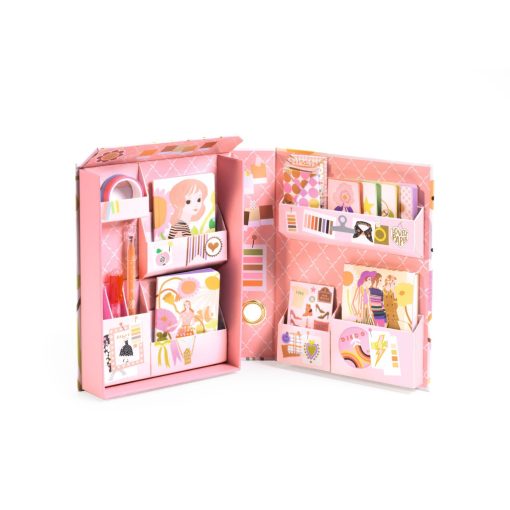 Irodaszeres bőrönd: Tina kisszekrénye (Tinou stationery cabinet) Djeco