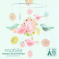   Szélmobil föggődísz: Tavaszi madárkák (Spring Birds) Djeco