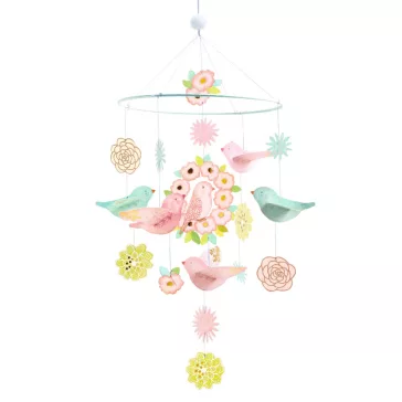   Szélmobil föggődísz: Tavaszi madárkák (Spring Birds) Djeco